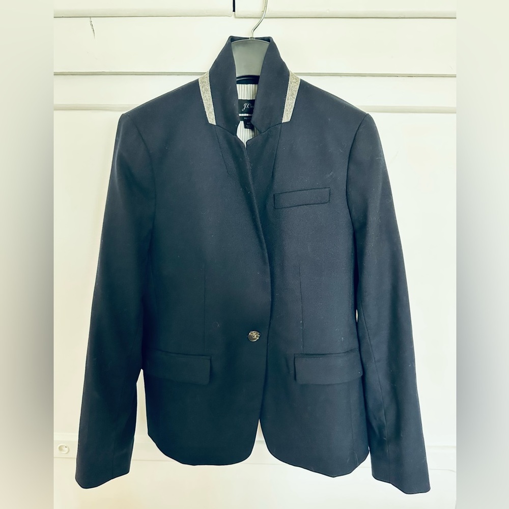 J Crew Navy Wool Regent Blazer Size 10